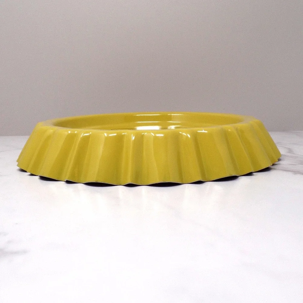 Vintage Nordic Ware Harvest Yellow Flan Pan with Recipe (1970s)